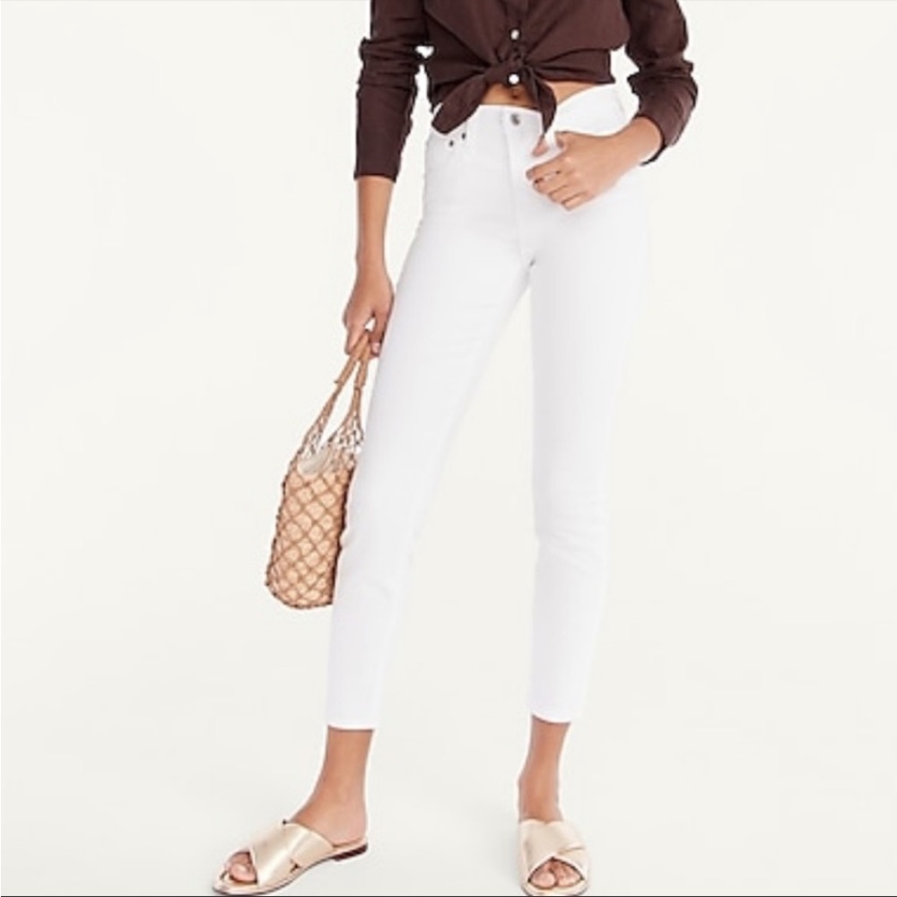 Madewell straight crop white jean.